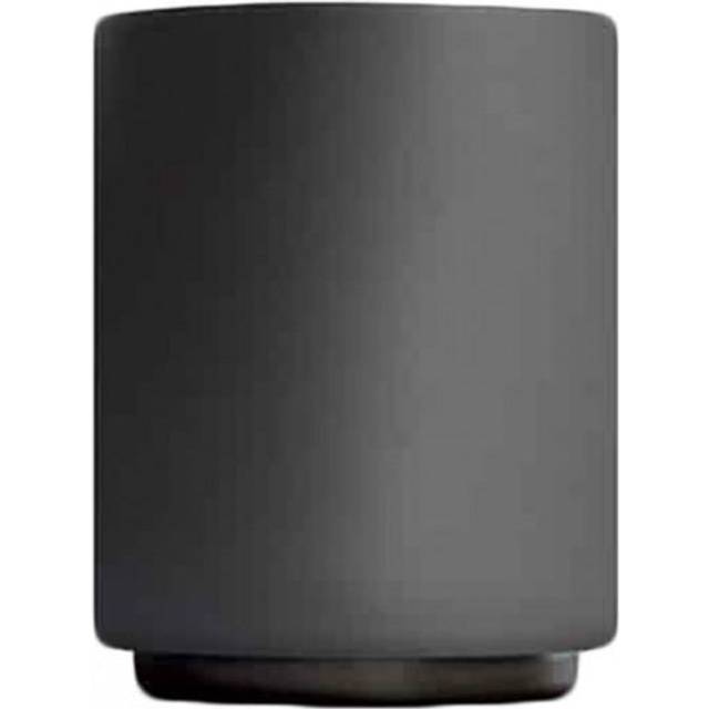 Fellow Monty Milk Art Cups - Double Wall Ceramic Latte Mug, Matte Black With Graphite Base, 11 Oz Cup
