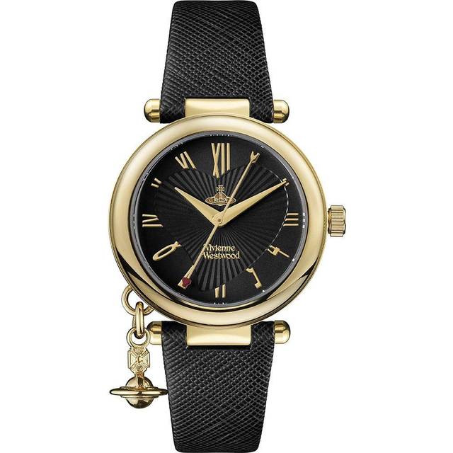 Vivienne Westwood Women's Orb Heart Leather Strap Watch