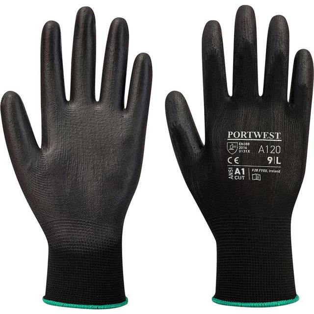 Portwest PU Palm Glove - Black - Medium