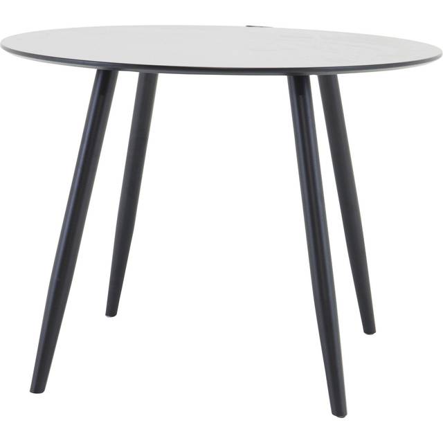 Plaza Rund Bord 100 Cm - Vit Top / Vit Ben