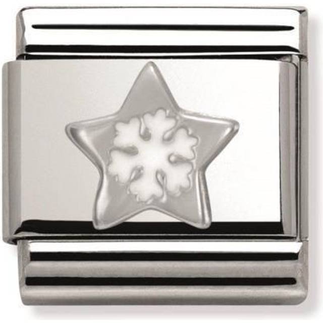 Nomination Classic Silver Star with Snowflake Christmas Charms