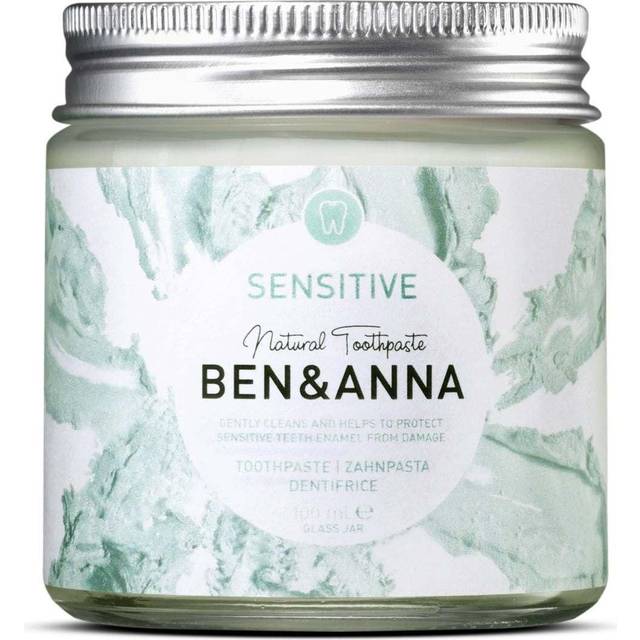 BEN&ANNA Natural Toothpaste Sensitive tandkräm i en glasburk För känsliga tänder 100 ml