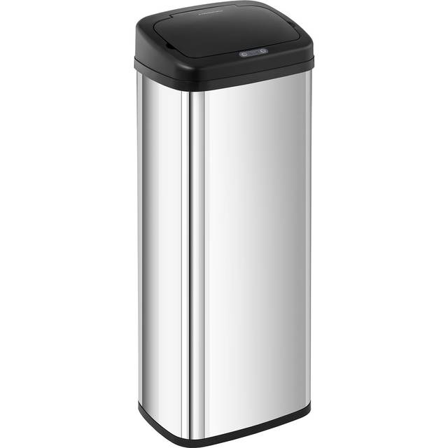 Sensor Trash Can Motion Sensor Dustbin Kitchen Rectangular Stainless Steel 50L