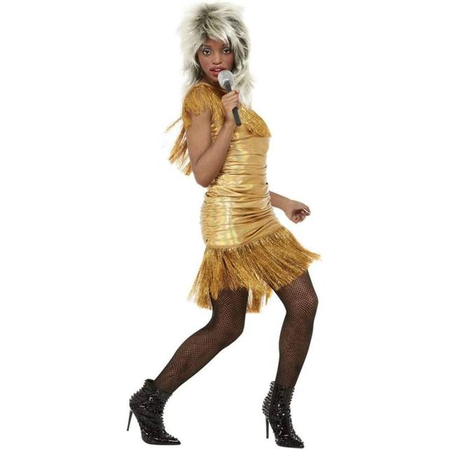 Simply The Best Tina Turner Costume for Women | Women's Costumes - Beige (S)