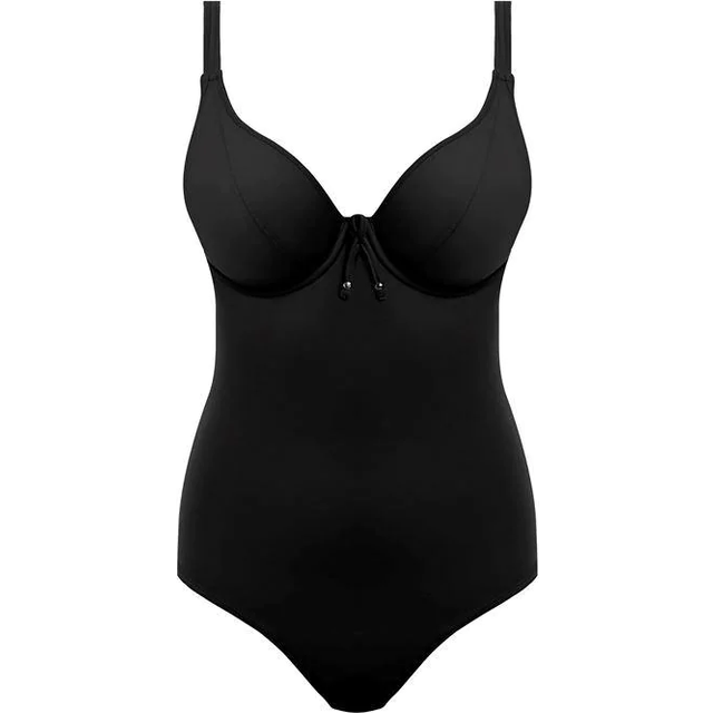 Freya Womens Remix Padded Convertible Plunge Swimsuit Black Nylon - Size 30DD