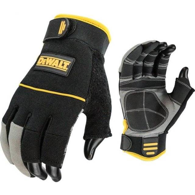 Dewalt dpg24l eu fingerless framers gloves - black/yellow large