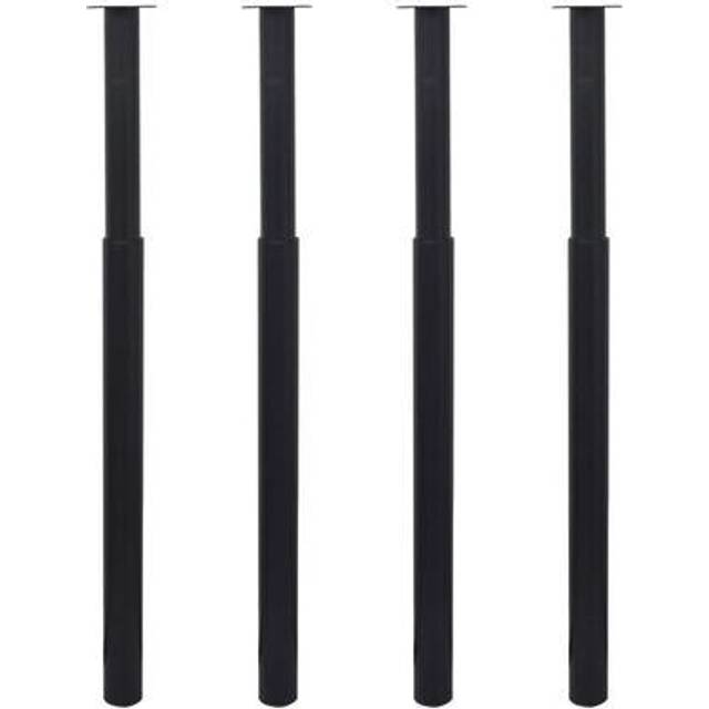 Justerbara bordsben 4 st 710 mm-1100 mm krom