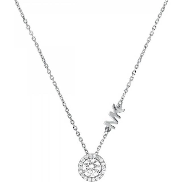 Michael Kors Sterling Silver Cubic Zirconia MK Pendant