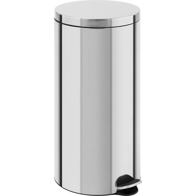 Ulsonix - Pedal Bin Bathroom Bin Foot Pedal Bin 30L Non-slip Pedal Stainless Steel