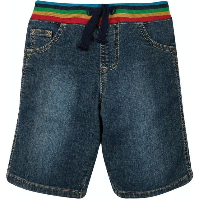 Frugi Kids' Dorian Denim Shorts, Mid Wash Denim
