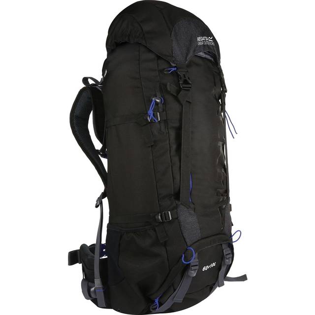 Regatta Blackfell III 60+10L Expandable Rucksack Black Surf Spray, Size: One Size