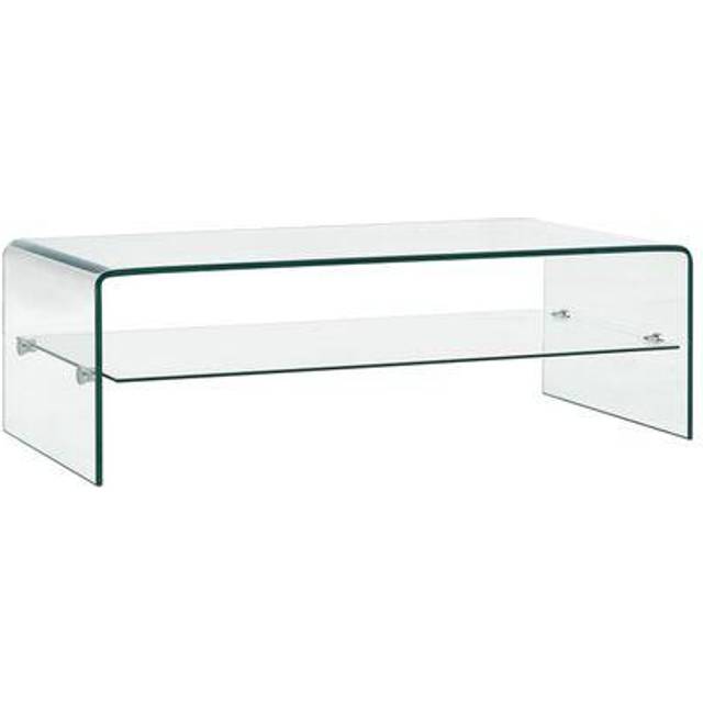 Vidaxl Coffee Table Clear 98x45x31 Cm Tempered Glass