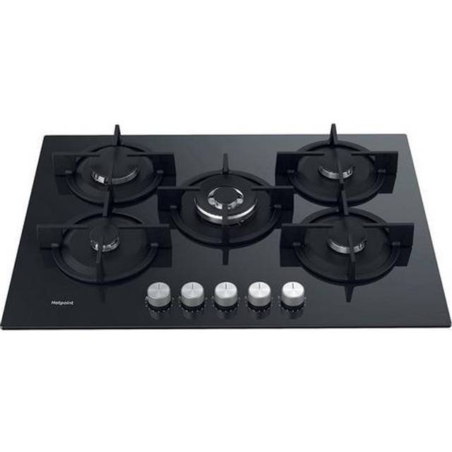 Hotpoint HGS 72S BK 73cm Gas Hob - Black