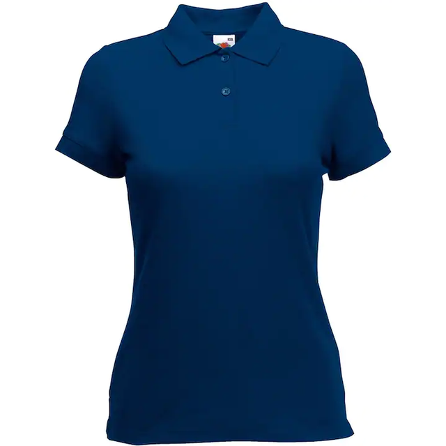 (2XL, Navy) Fruit Of The Loom Womens Lady-Fit 65/35 Short Sleeve Polo Shirt