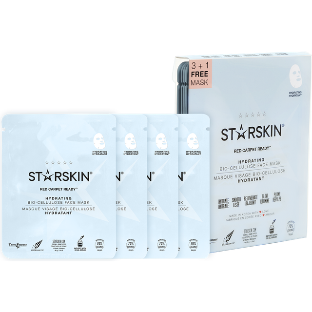 Starskin Red Carpet Ready Hydrating Bio-Cellulose Face Mask 4-pack 25ml