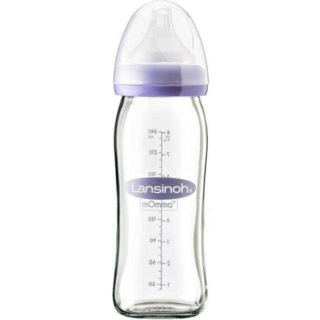 Lansinoh NaturalWave Glass nappflaska Medium 240 ml