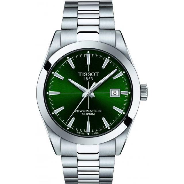 TISSOT Gentleman Powermatic 80 40MM Green Dial Men's Watch T127.407.11.091.01 / T1274071109101 - 40 mm