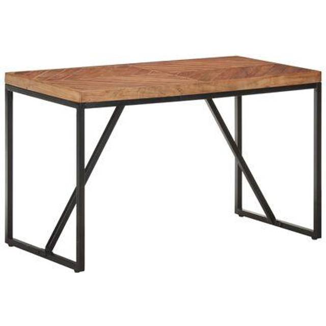 vidaXL Dining Table 120x60x76 cm Solid Acacia and Mango Wood - Brown