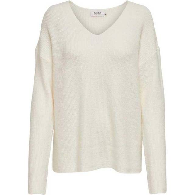 Women's V-neck sweater Only Camilla - Blanc