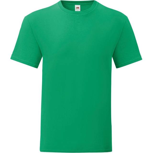 (M, Kelly Green) Fruit Of The Loom Mens Iconic T-Shirt (Pack Of 5)