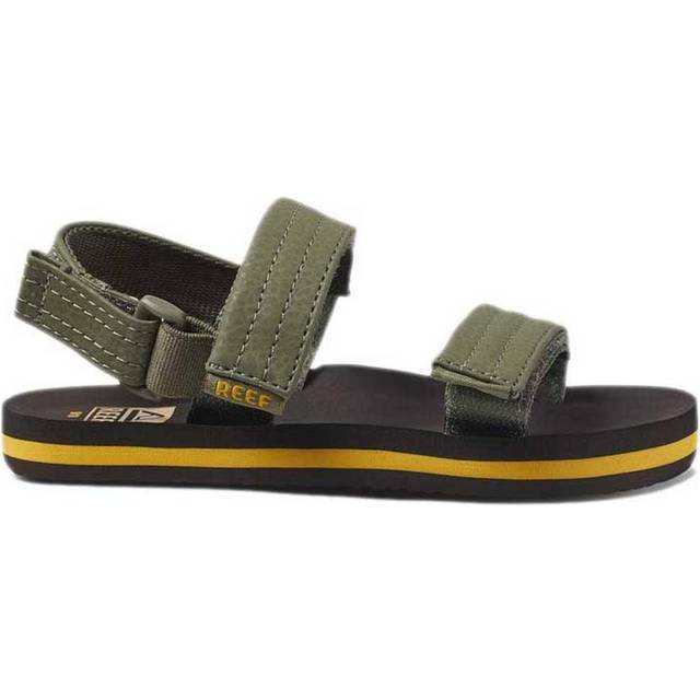 Reef Boys Little Ahi Convertible Casual Beach Pool Sandal Flip Flop - Olive