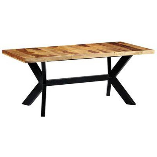 Matbord 180x90x75 cm massivt mangoträ vit