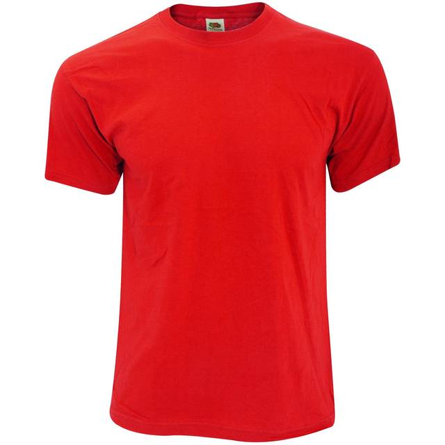 (M, Red) Fruit Of The Loom Mens Screen Stars Original Full Cut Short Sleeve T-Shirt