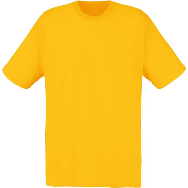 (L, Yellow) Fruit Of The Loom Mens Screen Stars Original Full Cut Short Sleeve T-Shirt