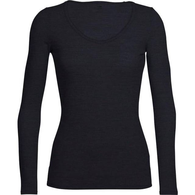 Icebreaker - Women's Siren L/S Sweetheart - Merino base layer size L, black