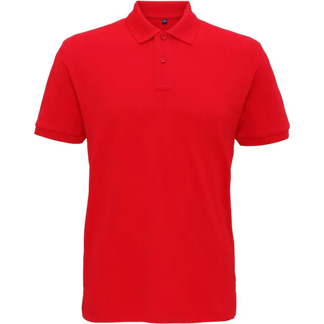 (M, Cherry Red) Asquith & Fox Mens Super Smooth Knit Polo Shirt