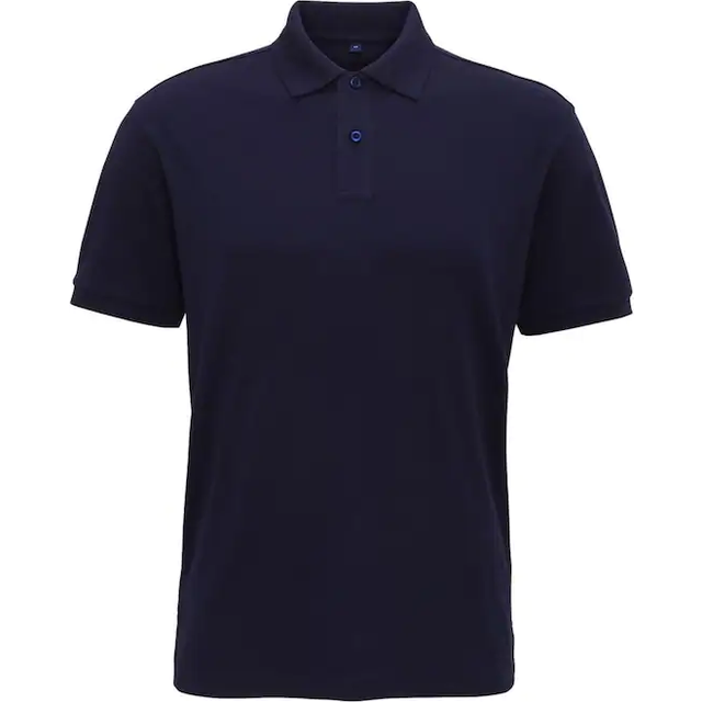 (L, Navy) Asquith & Fox Mens Super Smooth Knit Polo Shirt