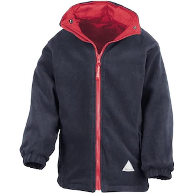Reversible Storm Stuff Anti Pilling Fleece Waterproof Jacket - Red - 9-10 Years