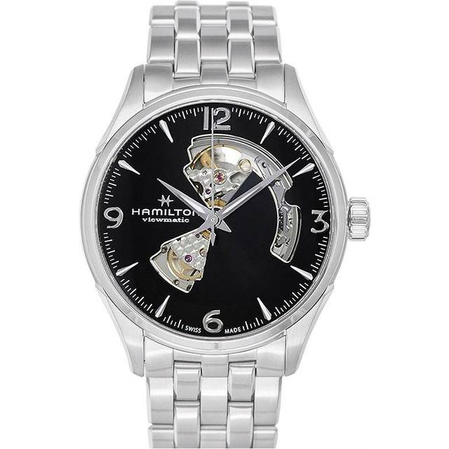 Hamilton Jazzmaster Stainless Steel Open Heart Black Dial Automatic H32705131 Men's Watch black