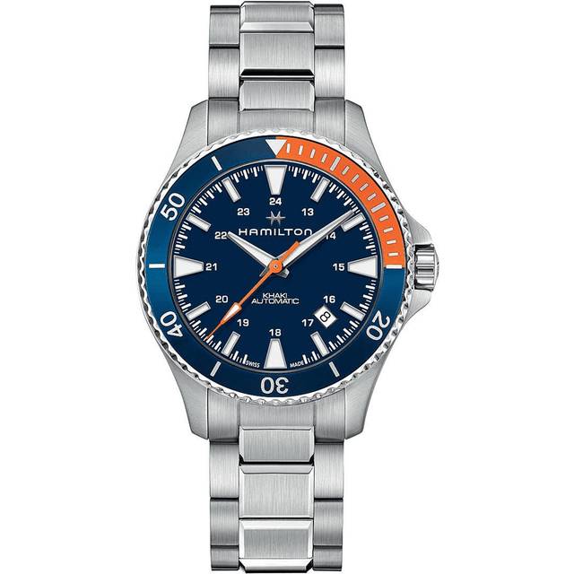 Hamilton Khaki Navy Scuba Automatic Orange Bezel Detail Bracelet Watch