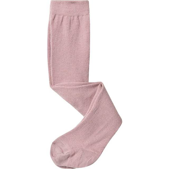 mpKids Tights Wool/cotton Plain Stl. 1 år / 80 cm fepojkar - Strumpbyxor Från Magasin - Wood Rose (1 år / 80 cm)