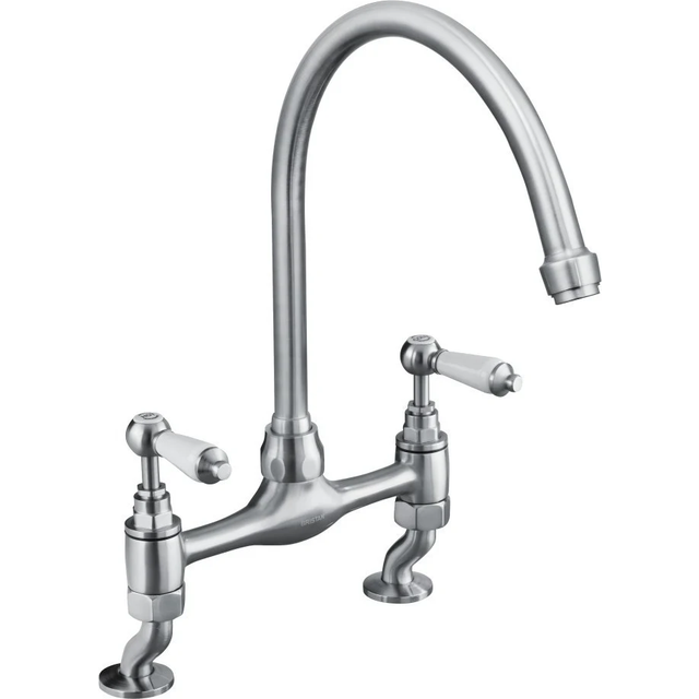 Renaissance Deck Mixer/Bridge Tap - Brushed Nickel (24cm)