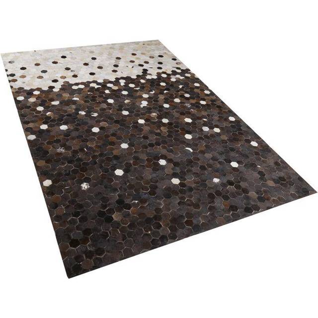 Cowhide Area Rug 140 x 200 cm Brown with Beige EYIM