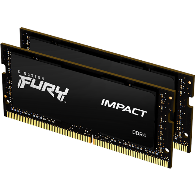 Kingston FURY Impact 16 (2 x 8 GB) 3200 MHz DDR4 CL20 laptopminneskit med 2 KF432S20IBK2/16