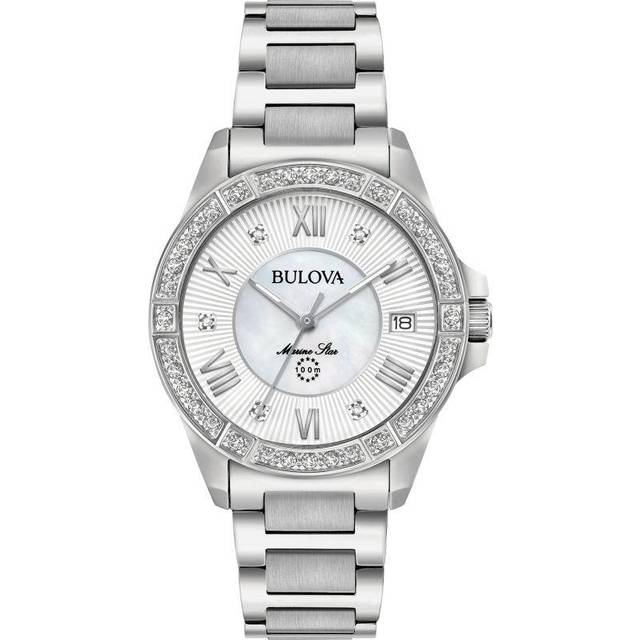 Bulova Marine Star WoMens Silver Watch 96R232 Stainless Steel - One Size