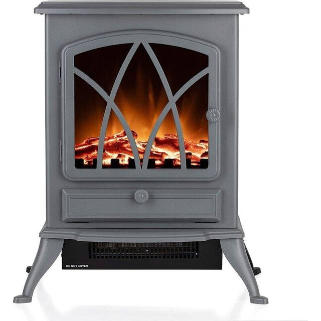 Warmlite Grey Stirling Fire Stove Heater 2000W