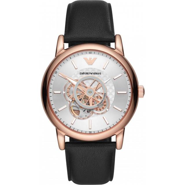 Emporio Armani AR60013 Automatic Black Leather Men's Watch