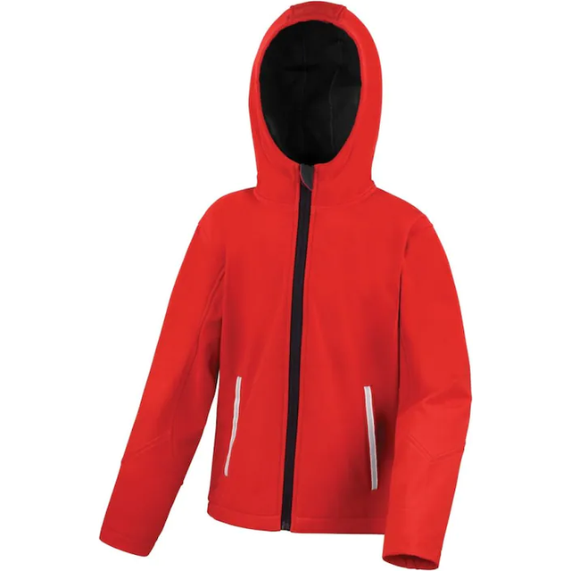 Core Hooded Softshell Jacket - Red - 9-10 Years