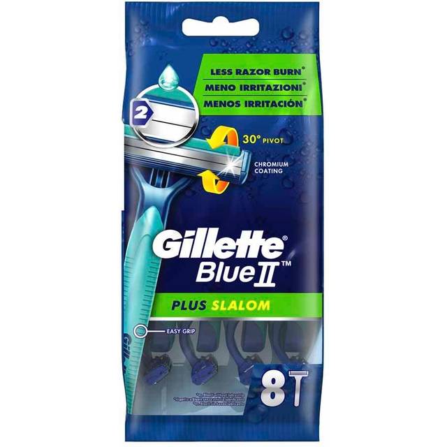Gillette Eng&amp;aring;ngsskrapor Blue II Plus Slalom 8 st.