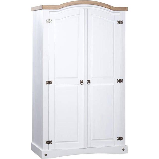 vidaXL Wardrobe Mexican Pine Corona Range 2 Doors White