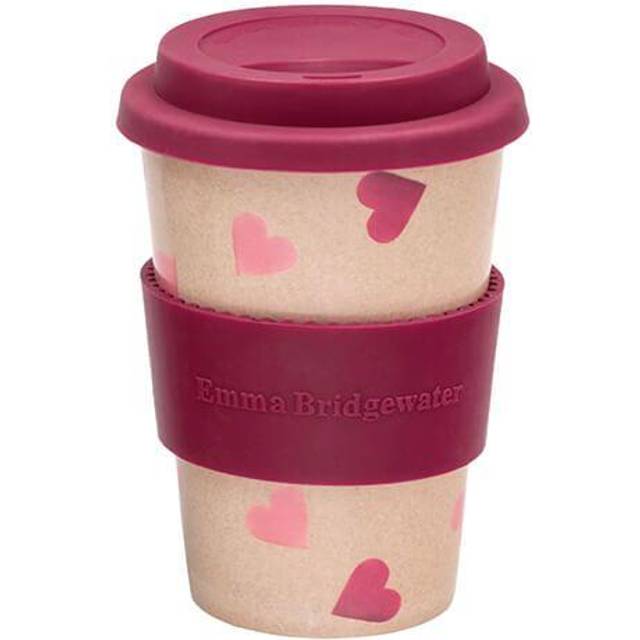 Emma Bridgewater Pink Hearts Rice Husk Travel Cup