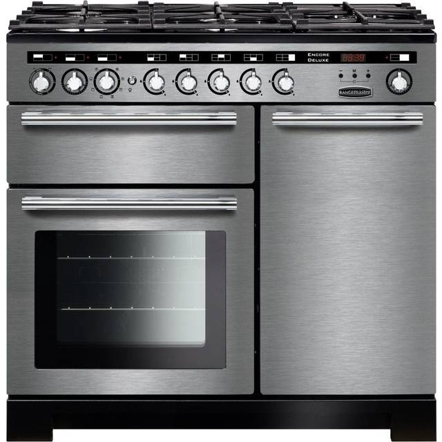 Rangemaster EDL100DFFSS/C Encore 100cm Deluxe Dual Fuel Range Cooker 117250 - STAINLESS STEEL
