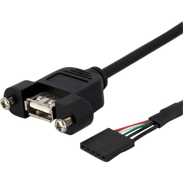 StarTech USBPNLAFHD3 3 ft Panel Mount USB Cable - USB A to Motherboar - StarTech.com