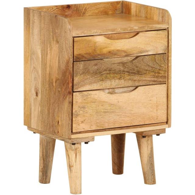 vidaXL Bedside Cabinet Solid Mango Wood 40x30x59.5 cm - Brown