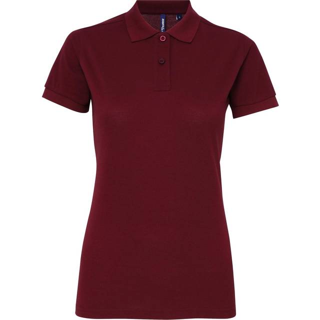 (M, Burgundy) Asquith & Fox Womens/Ladies Short Sleeve Performance Blend Polo Shirt
