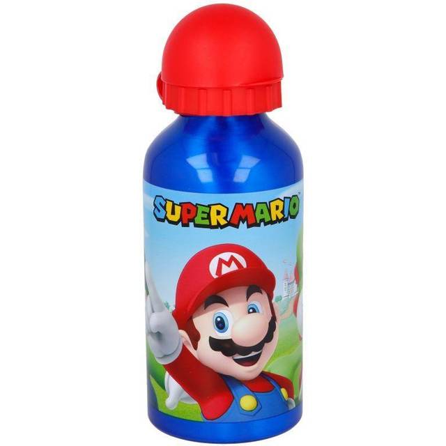 Super mario 500ml aluminium drinking bottle blue
